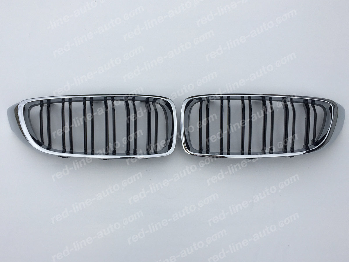 BMW F80 M3 Saloon F82 M4 Coupe F83 Convertible M-Power Front Grille, Black Twin-Bar with Chrome Surround