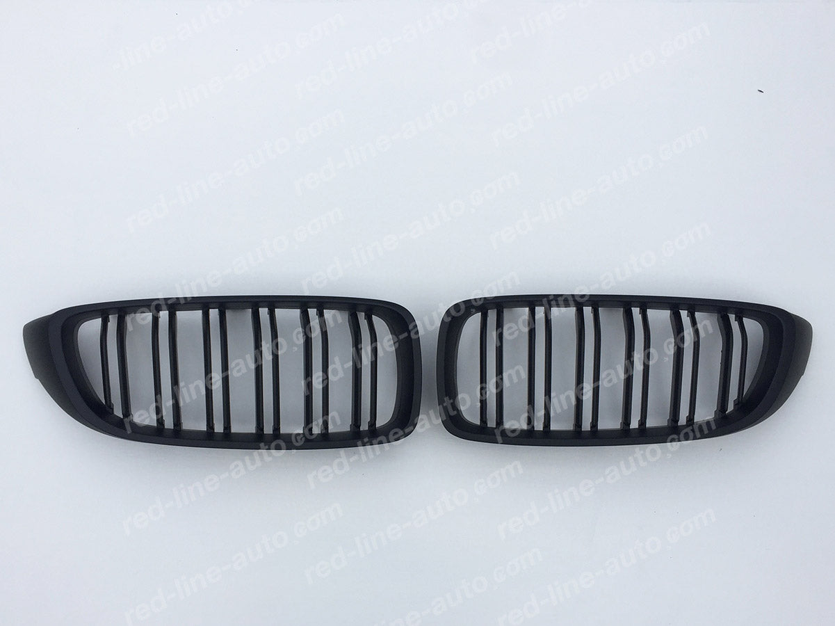 BMW 4 Series F32 Coupe F33 Convertible F36 Gran M-Performance Front Grille, Full Matte Black Double-slat