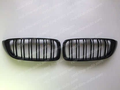 BMW F80 M3 Saloon F82 M4 Coupe F83 Convertible M-Performance Front Grille, Full Gloss Black Double-bar