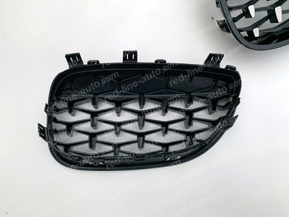 BMW 5 Series E60 Saloon E61 Estate M-Performance Grille, Chrome Diamond with Black Rim