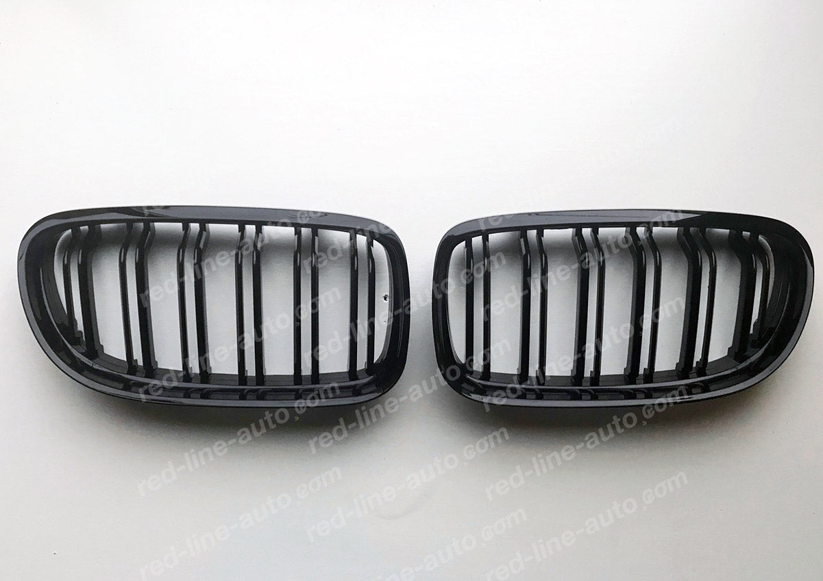 Facelift BMW 3 Series E90 Saloon E91 Estate Twin-Slat M-Performance Grille, Full Gloss Black