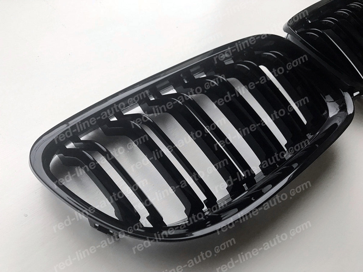 Facelift BMW 3 Series E90 Saloon E91 Estate Twin-Slat M-Performance Grille, Full Gloss Black