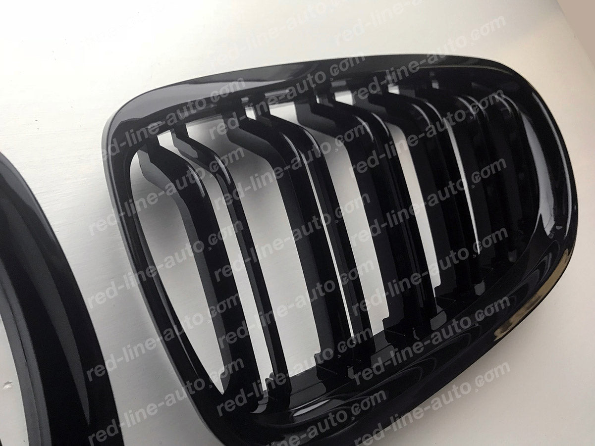 Facelift BMW 3 Series E90 Saloon E91 Estate Twin-Slat M-Performance Grille, Full Gloss Black