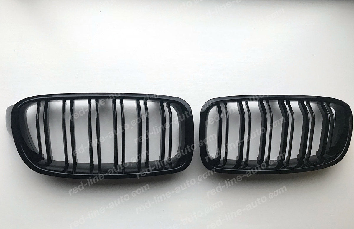 BMW 3 Series F30 Saloon F31 Estate M-Performance Front Grille, Full Gloss Black Dual-slat