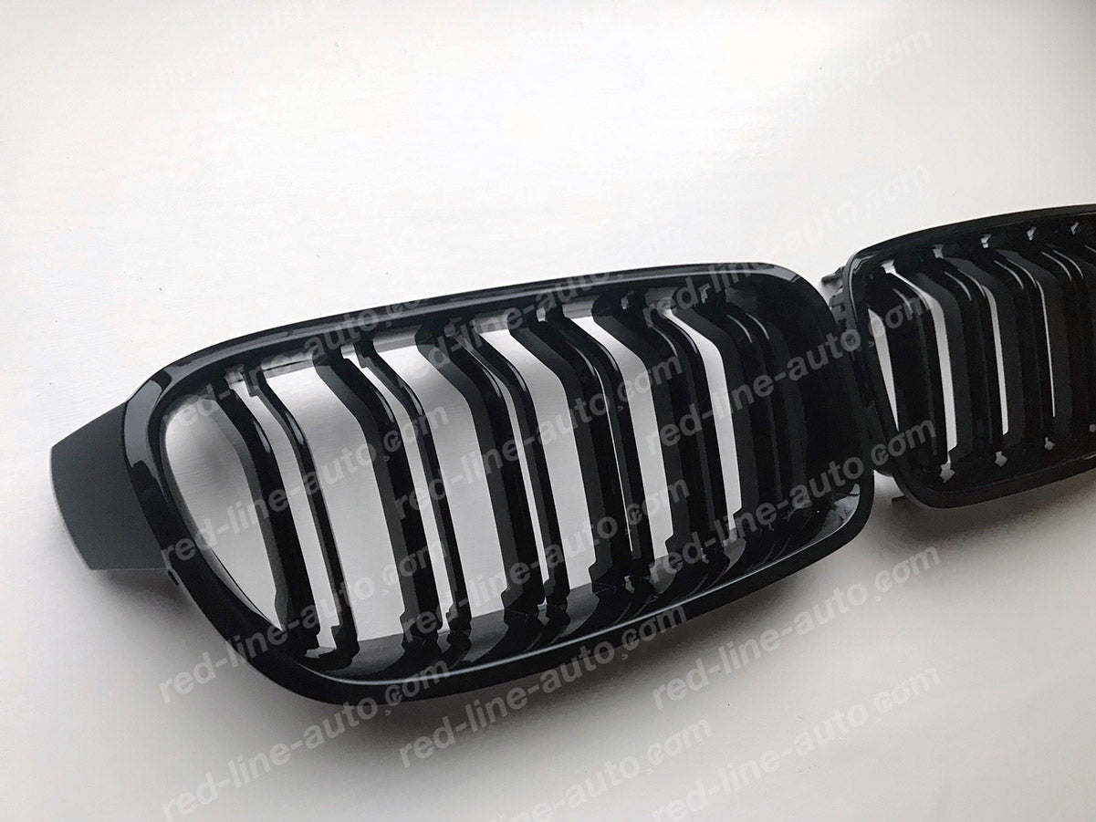 BMW 3 Series F30 Saloon F31 Estate M-Performance Front Grille, Full Gloss Black Dual-slat