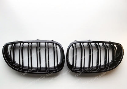 BMW 5 Series E60 Saloon E61 Estate Twin-Bar Grille, M-Performance Full Gloss Black