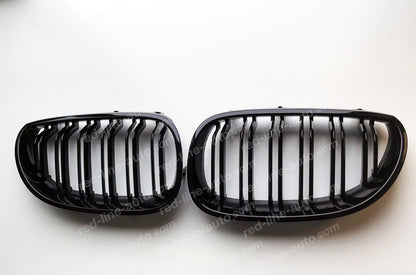 BMW 5 Series E60 Saloon E61 Estate Twin-Bar Grille, M-Performance Full Gloss Black