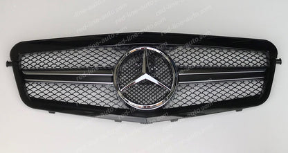 Pre-facelift Mercedes W212 E-Class Saloon S212 Estate AMG Grille +Star, Gloss Black Single-bar