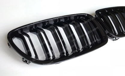 BMW 5 Series F10 Saloon F11 Estate M-Performance Front Grille, Full Gloss Black Dual-slat