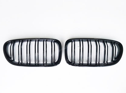 BMW 5 Series F10 Saloon F11 Estate M-Performance Front Grille, Full Gloss Black Dual-slat