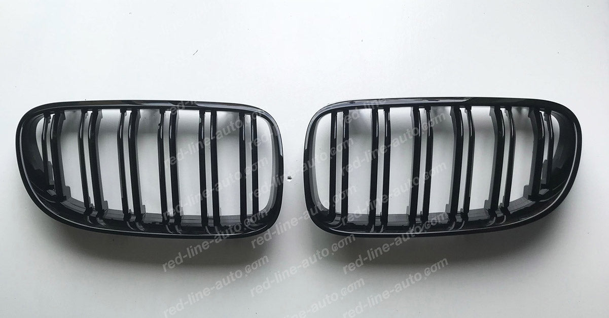 Facelift BMW 3 Series E92 Coupe E93 Convertible M-Performance Grille, Gloss Black Double-bar