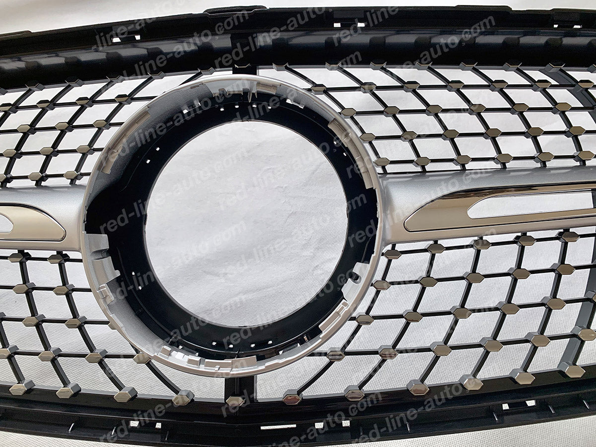 Facelift Mercedes X156 GLA SUV Iridium Silver AMG Front Grille, Chrome Diamond GLA200 GLA180