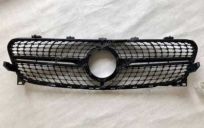 Facelift Mercedes X156 GLA SUV Black AMG Front Grille, Chrome Diamond GLA200 GLA180