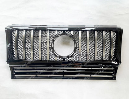 1990-18 Mercedes W463 G-Class SUV Wagon AMG G55 G63 G65 Black GT Grille, Chrome Panamericana