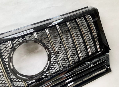 1990-18 Mercedes W463 G-Class SUV Wagon AMG G55 G63 G65 Black GT Grille, Chrome Panamericana