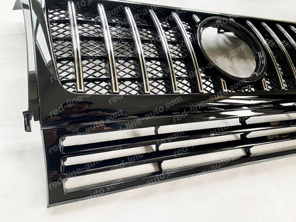 1990-18 Mercedes W463 G-Class SUV Wagon AMG G55 G63 G65 Black GT Grille, Chrome Panamericana