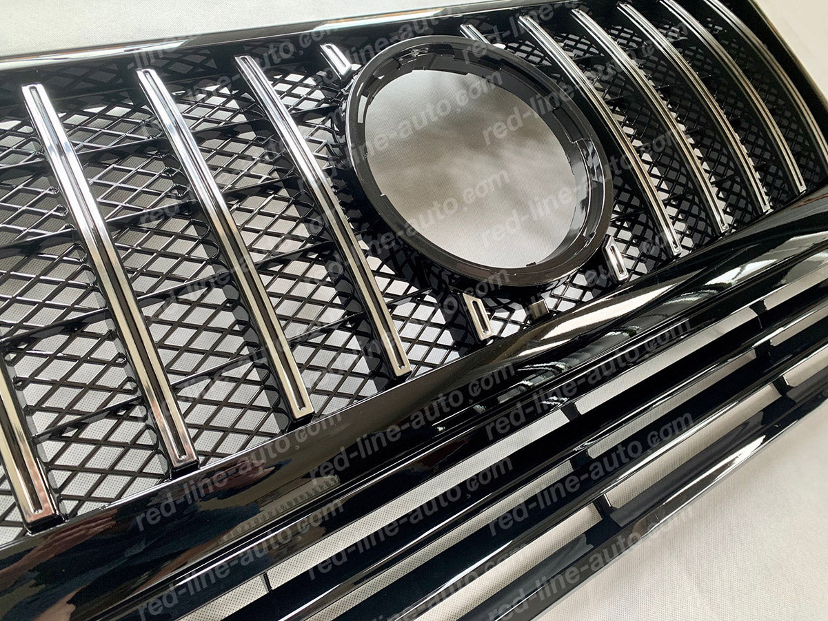 1990-18 Mercedes W463 G-Class SUV Wagon AMG G55 G63 G65 Black GT Grille, Chrome Panamericana