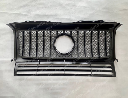 1990-18 Mercedes W463 G-Class SUV Wagon AMG G55 G63 G65 Black GT Grille, Chrome Panamericana