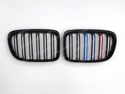 BMW E84 X1 SUV Dual-Slat Front Grille , Black With M-Power Tri-Colours