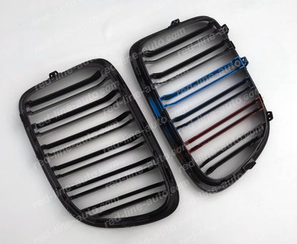 BMW E84 X1 SUV Dual-Slat Front Grille , Black With M-Power Tri-Colours