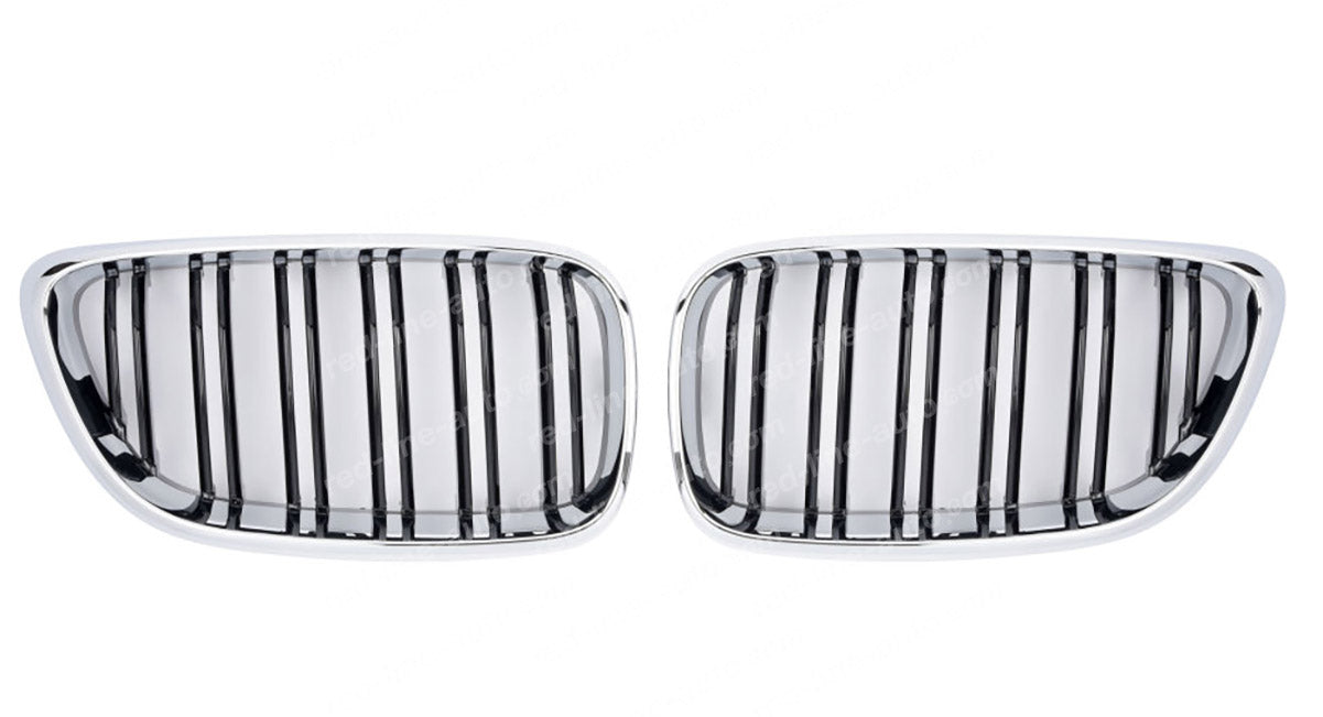 BMW 2 Series F22 Coupe F23 Convertible F87 M2 M-Power Grille, Black Double-Bar With Chrome Rim