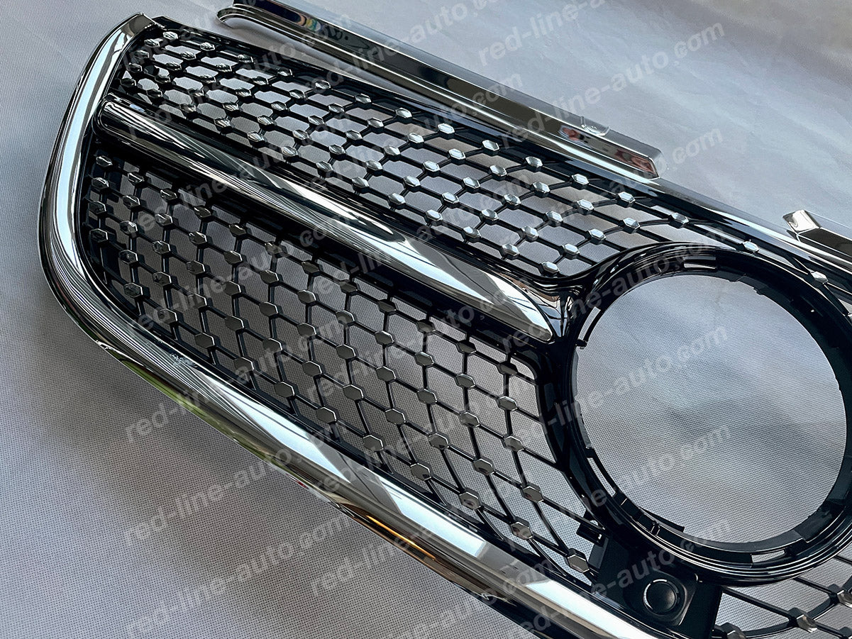 Pre-Facelift Mercedes W447 VITO AMG Black Sport Front Grille, Chrome Diamond