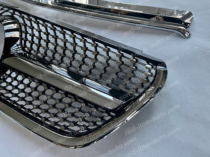 Pre-Facelift Mercedes W447 VITO AMG Black Sport Front Grille, Chrome Diamond