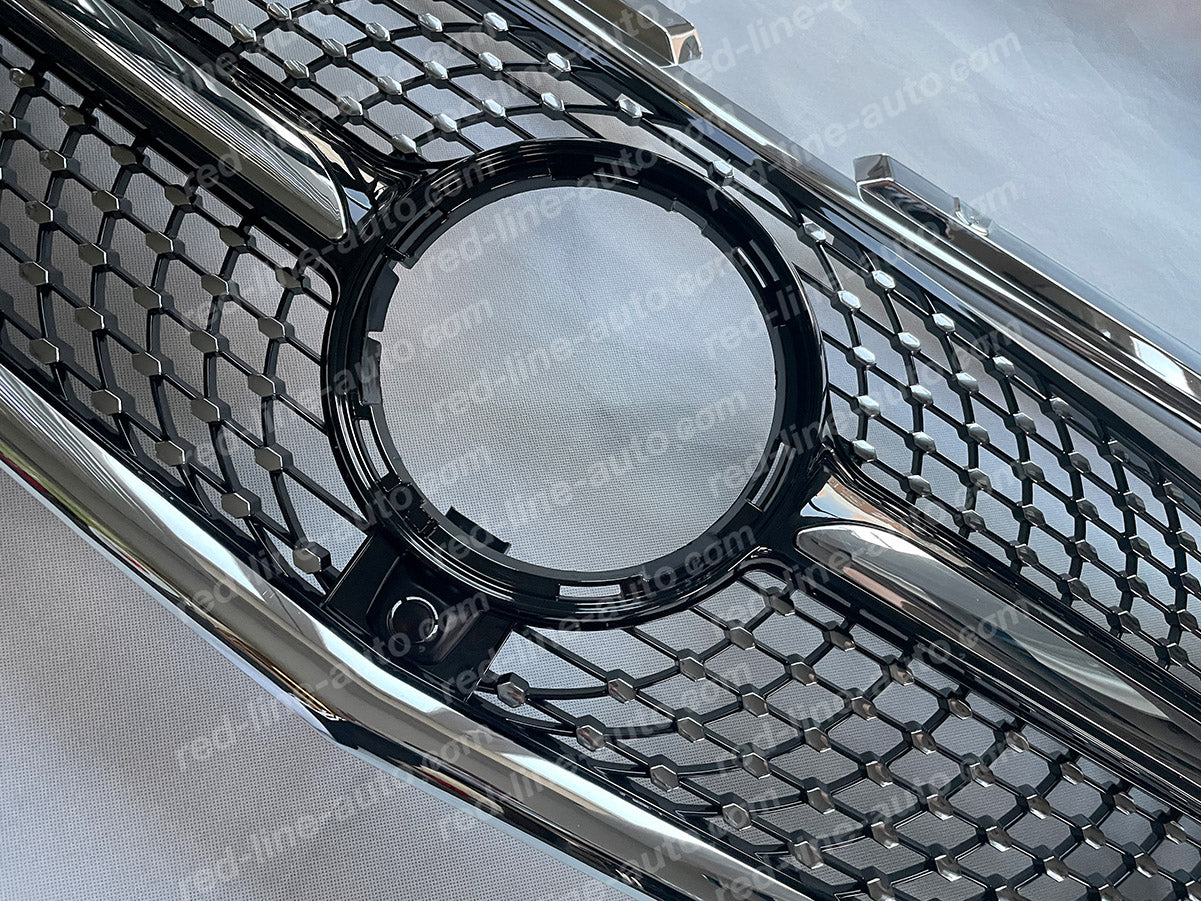 Pre-Facelift Mercedes W447 VITO AMG Black Sport Front Grille, Chrome Diamond