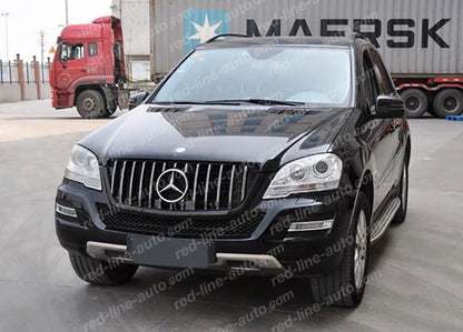 Facelift Mercedes W164 M-Class ML SUV AMG ML63 GT Grille, Black with Chrome Panamericana