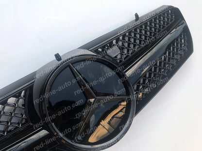 Mercedes W215 CL-Class C215 Coupe AMG Single-bar Front Grille with STAR, Full Gloss Black