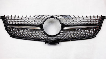 Pre-facelift Mercedes W166 M-Class SUV AMG ML 63 Front Grille, Black Diamond