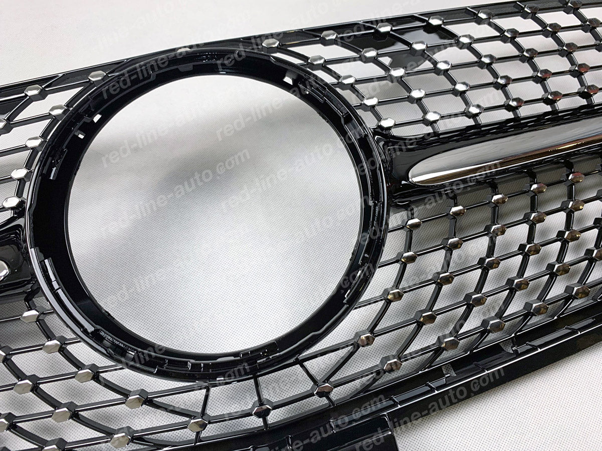 Pre-facelift Mercedes W166 M-Class SUV AMG ML 63 Front Grille, Black Diamond