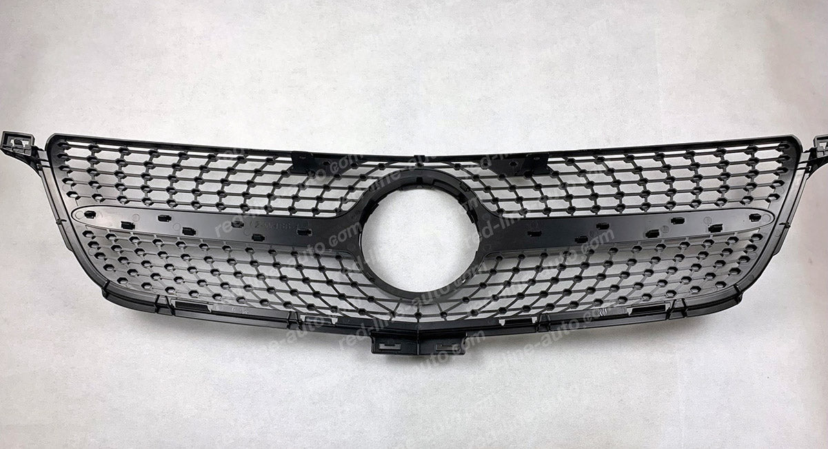 Pre-facelift Mercedes W166 M-Class SUV AMG ML 63 Front Grille, Black Diamond