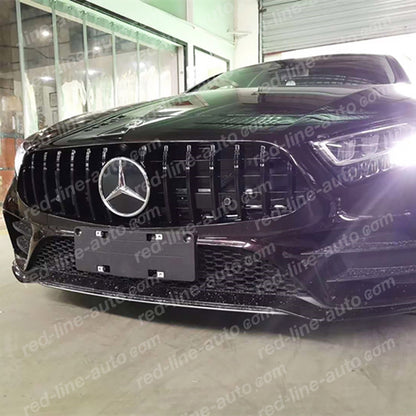 Mercedes W257 CLS Coupe Saloon C257 AMG GT Front Grille, Full Gloss Black Panamericana