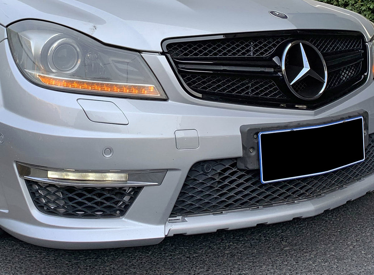 Facelift AMG C63 S W204 Saloon A204 Coupe S204 Estate Single-bar Grille, Gloss Black