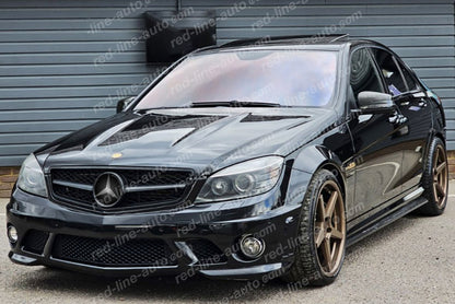 Pre-facelift AMG C63 S W204 Saloon S204 Estate Single-fin Grille, Full Gloss Black