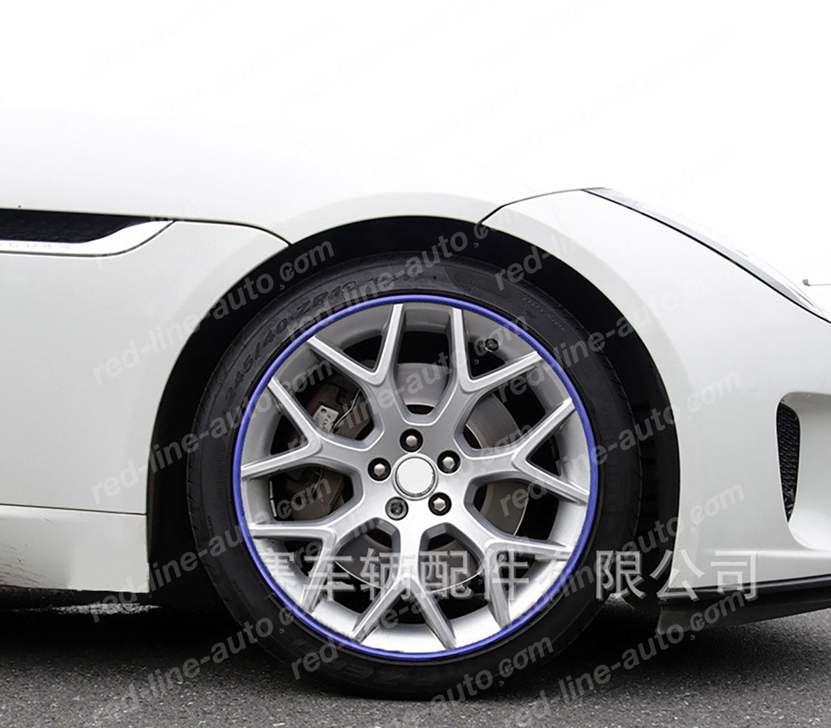 19" inch Blue 4 Alloy Wheel Protectors ROBUST Rim Guard Clip-in and Lock non-adhesive