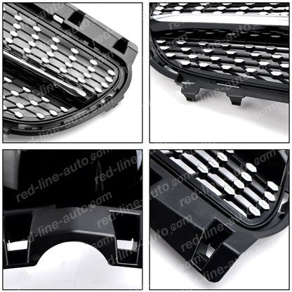 Facelift Mercedes W246 B-Class Hatchback MPV Black AMG Sports Front Grille, Chrome Diamond