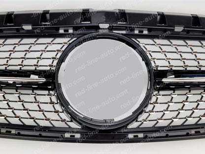 Facelift Mercedes W246 B-Class Hatchback MPV Black AMG Sports Front Grille, Chrome Diamond