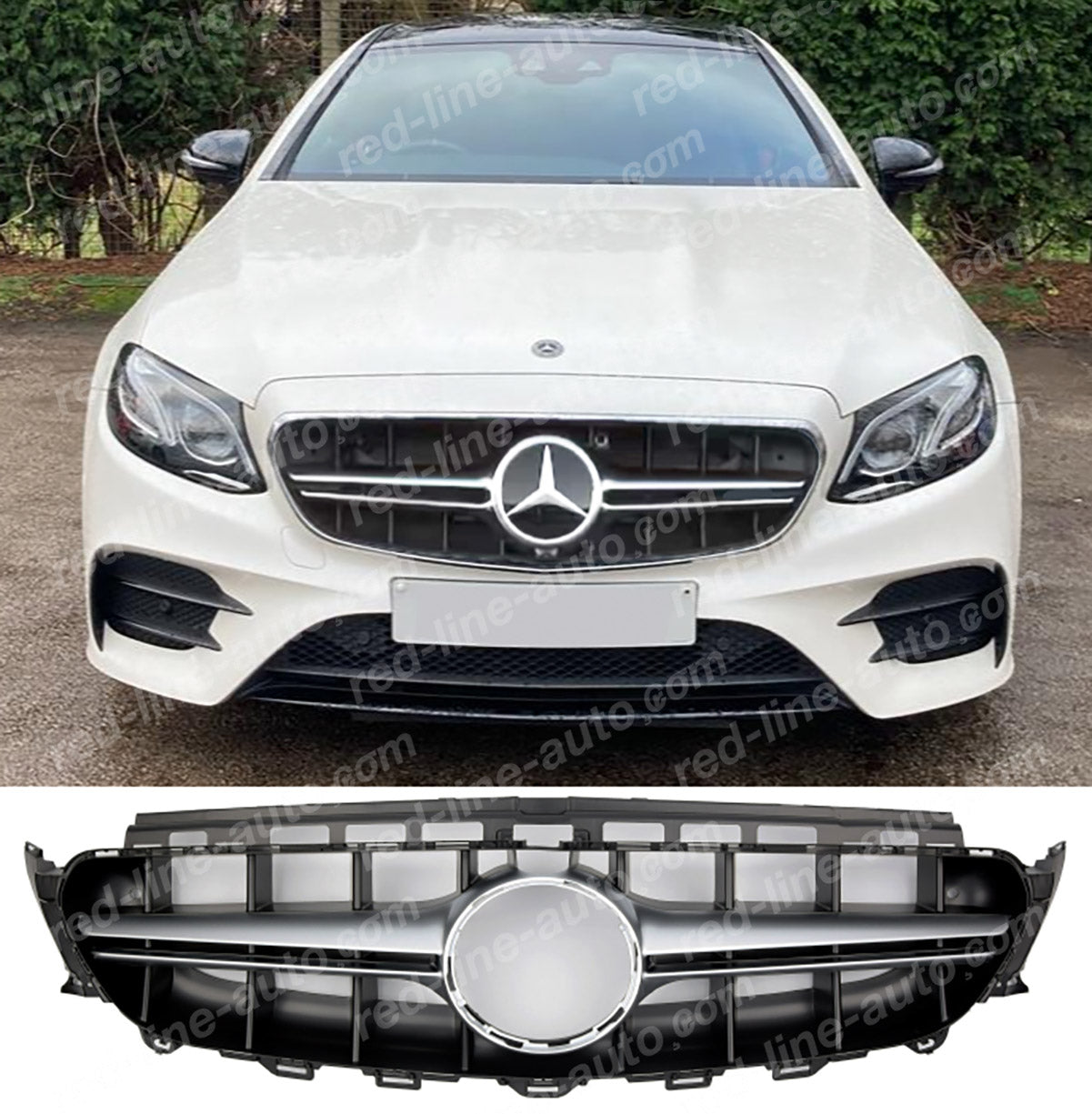 Pre-facelift Mercedes C238 E-Class Coupe A238 Cabriolet AMG Grille E63S look, Matte Chrome