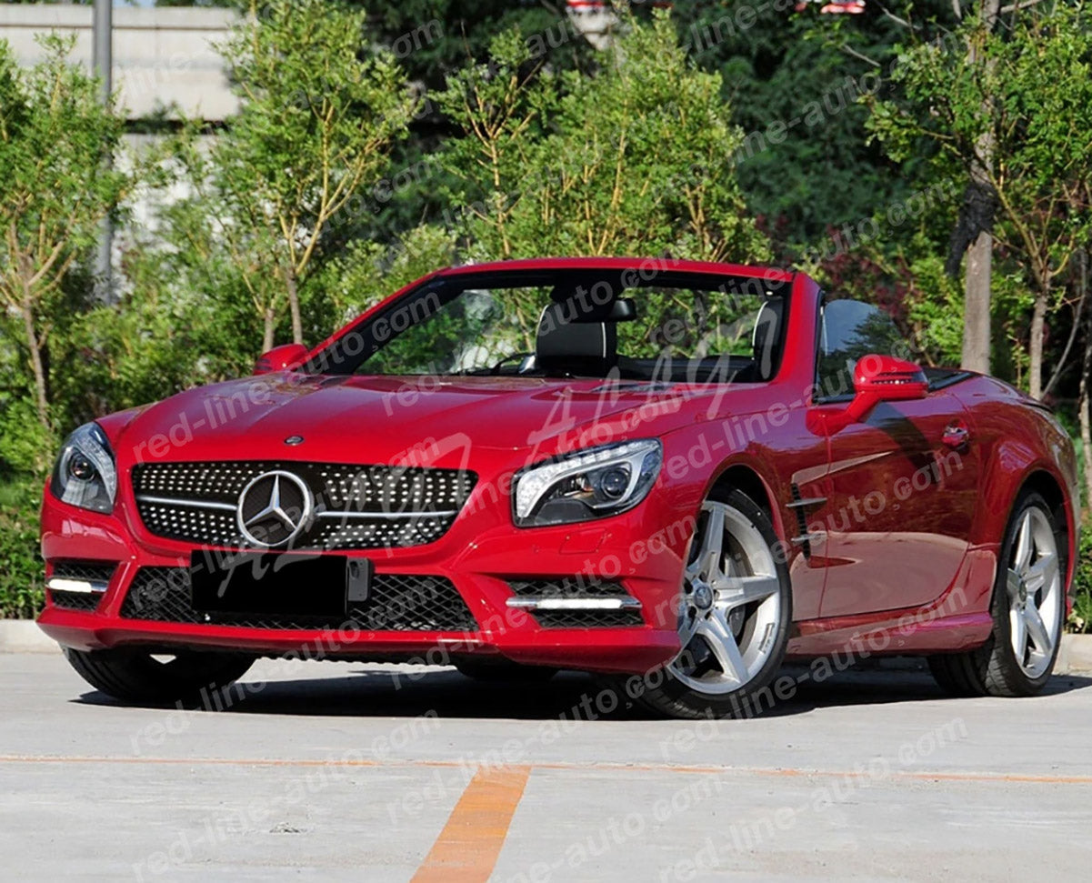 Pre-facelift Mercedes R231 SL-Class Roadster Convertible, Black AMG Diamond Front Grille