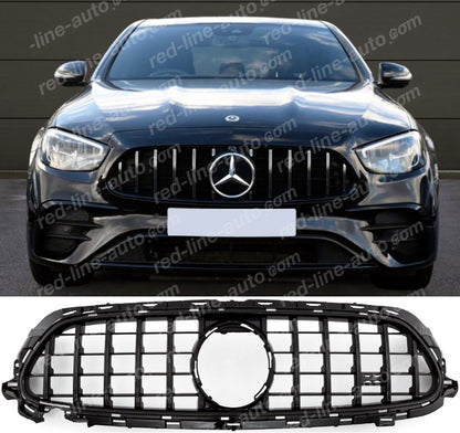 Facelift Mercedes C238 E-Class Coupe A238 Cabriolet AMG GT Front Grille, Full Gloss Black Panamericana