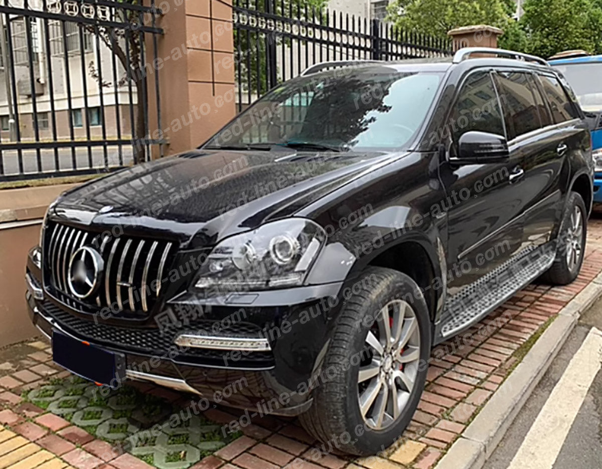 Facelift Mercedes X164 GL SUV AMG Black GT Front Grille, Chrome Panamericana GLS63-look