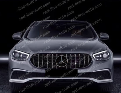 Facelift Mercedes non-AMG W213 E-Class Saloon S213 Estate Black GT Front Grille, Chrome Panamericana