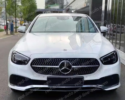 Facelift Mercedes non-AMG W213 E-Class Saloon S213 Estate Black Front Grille, Chrome Diamond