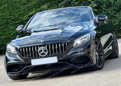 Pre-facelift AMG W217 S63 S65 S-Class Coupe C217 Convertible A217 Black GT Grille, Chrome Panamericana