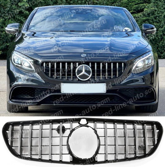 Pre-facelift AMG W217 S63 S65 S-Class Coupe C217 Convertible A217 Black GT Grille, Chrome Panamericana