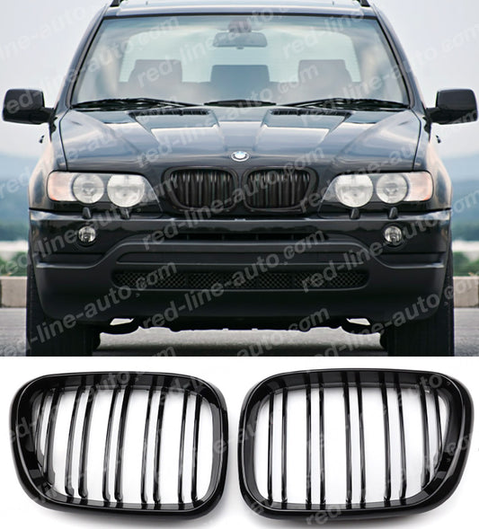 Pre-facelift BMW X5 E53 SUV Dual-slat Grilles M-Performance, Full Gloss Black