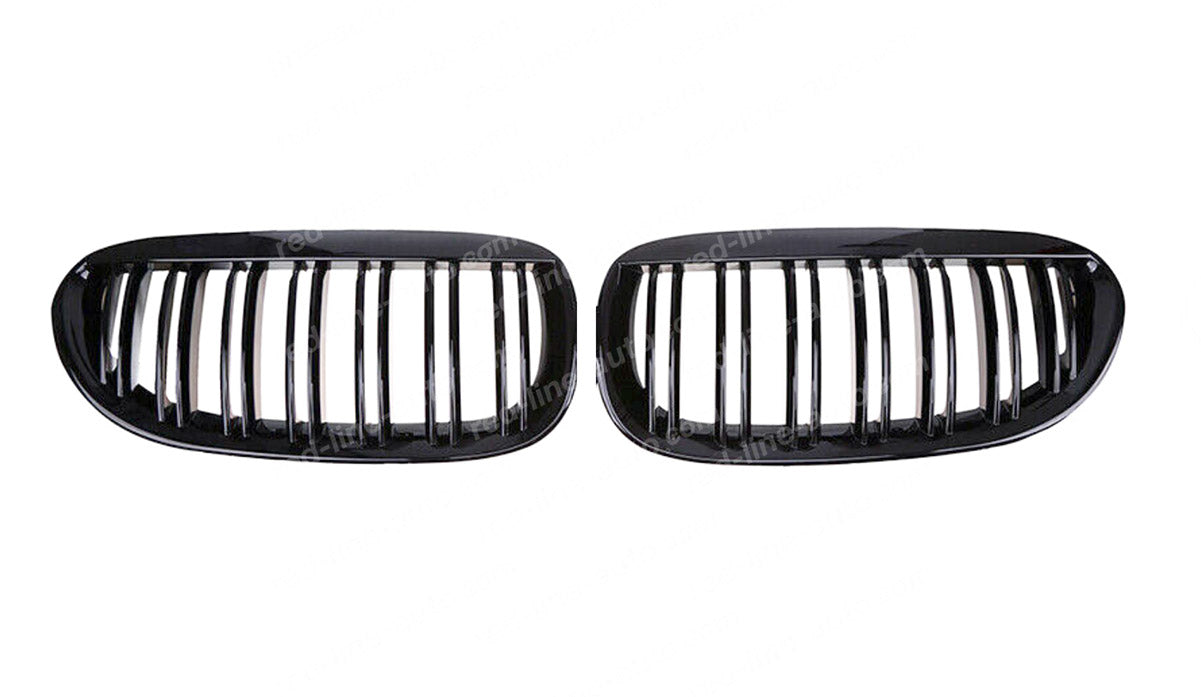 BMW 6 Series E63 Coupe E64 Convertible M-Power Grille, Full Gloss Black Dual-Slat