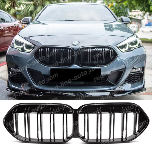 BMW F44 2 Series Gran Coupe M-Power Front Grille, Gloss Black Double-Bar